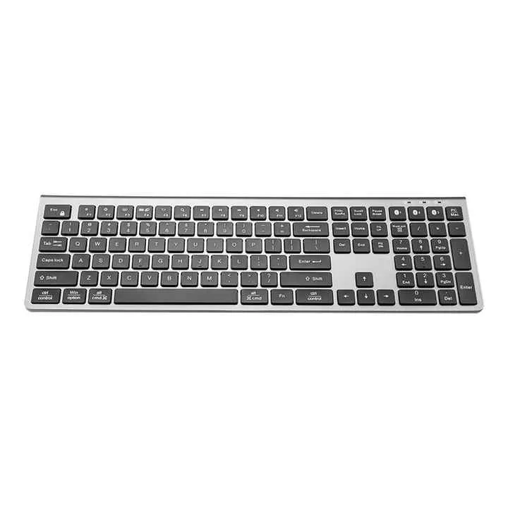 مفاتيح كاملة الحجم لوحة مفاتيح لاسلكية مع . Full Size Keys Wireless Keyboard with 3 Devices