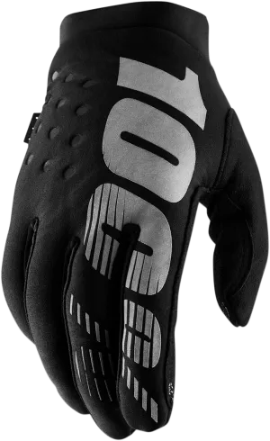 100% Brisker Gloves - Black/Gray - 2XL 10003-00004