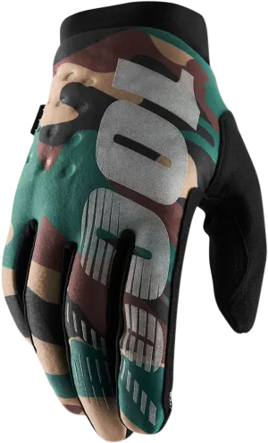 100% Brisker Gloves - Camo - Large 10003-00007