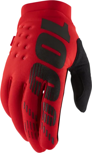 100% Brisker Gloves - Red - XL 10003-00033