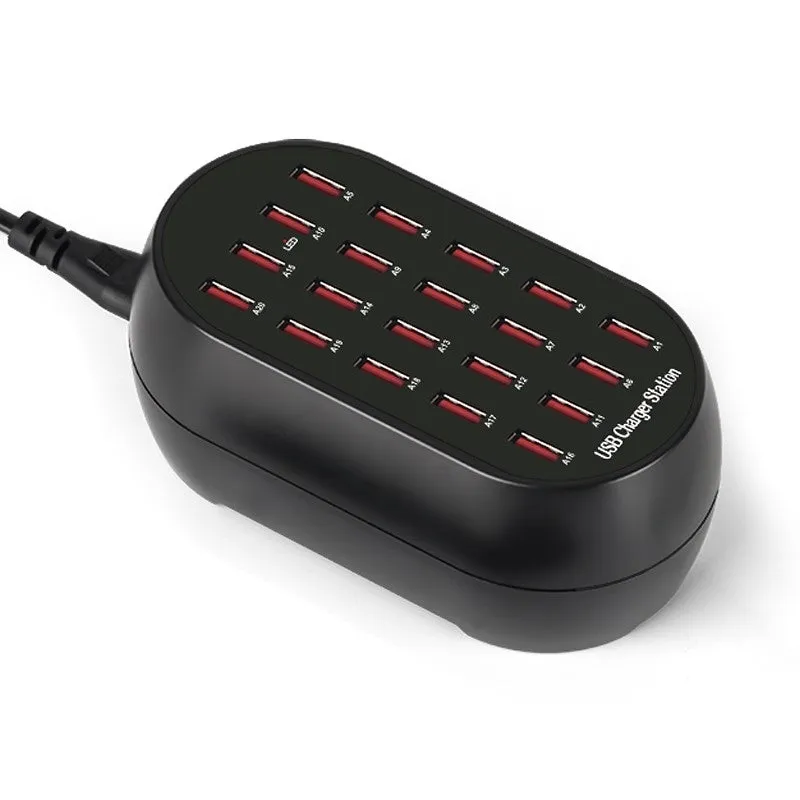 20-Port USB Charging Station | 100W | 5V/1A-2.4A