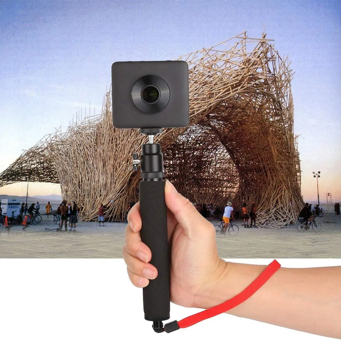 360 Degree Selfie Stick for Gopro Cellphone & Compact Cameras - 210mm to 525mm Length