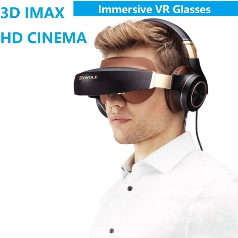 3D IMAX HD VR Virtual Reality Glasses Giant Screen Private Cinema Stereo Headset Adjustable Inter-pupillary Helmet