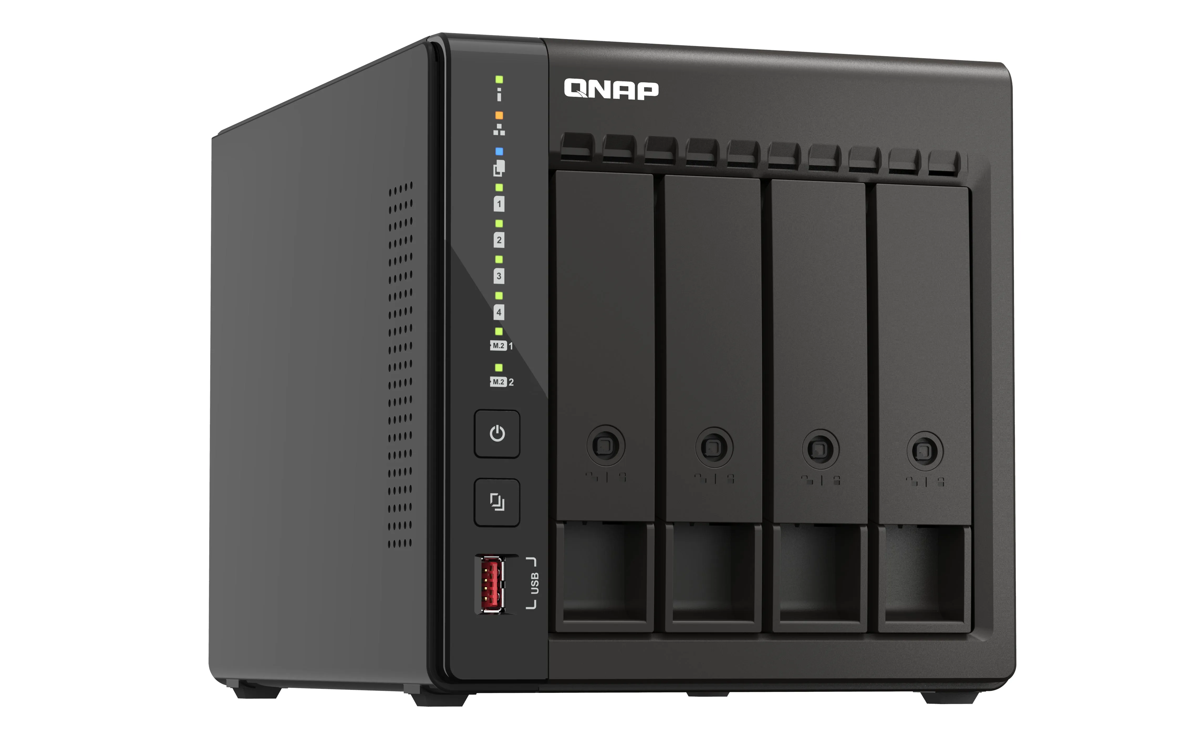 4-Bay Desktop Nas Intel Celeron J6412 4C 2.0Ghz Burst 2.6Ghz Onboard 8Gb Ram 2 X Hdmi 1.4B 2X M.2 2280 Pcie Slots 2X 2.5Gbe 2X Usb-A 3.2 Gen2 2X Usb 2.0