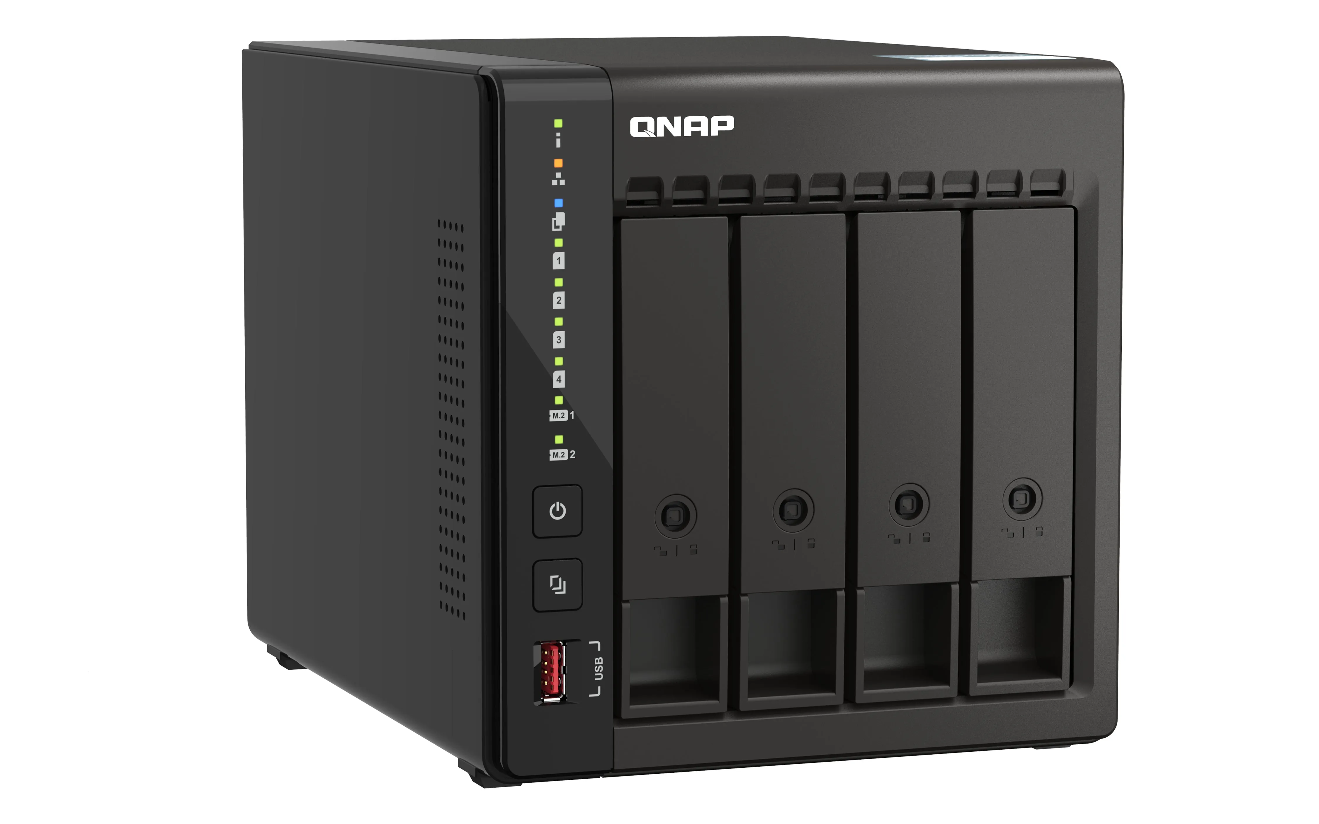 4-Bay Desktop Nas Intel Celeron J6412 4C 2.0Ghz Burst 2.6Ghz Onboard 8Gb Ram 2 X Hdmi 1.4B 2X M.2 2280 Pcie Slots 2X 2.5Gbe 2X Usb-A 3.2 Gen2 2X Usb 2.0