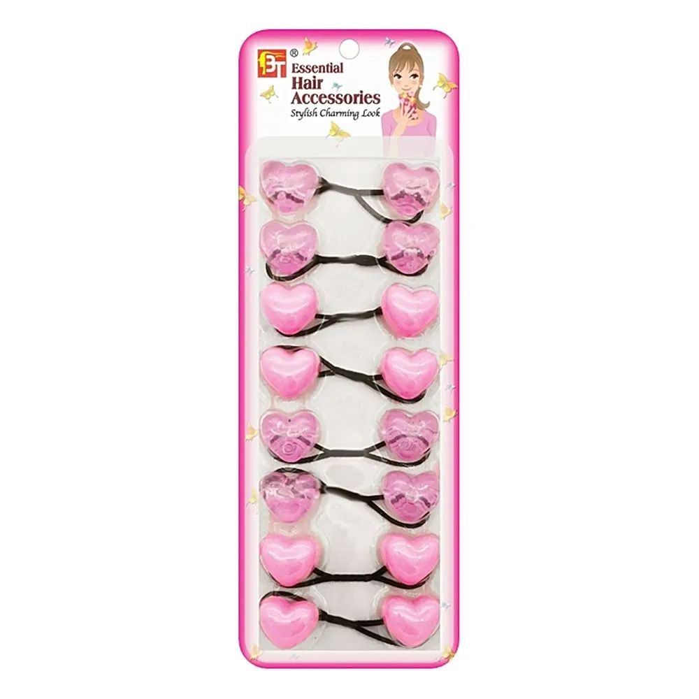 8PCS PONYTAIL HOLDERS HEART