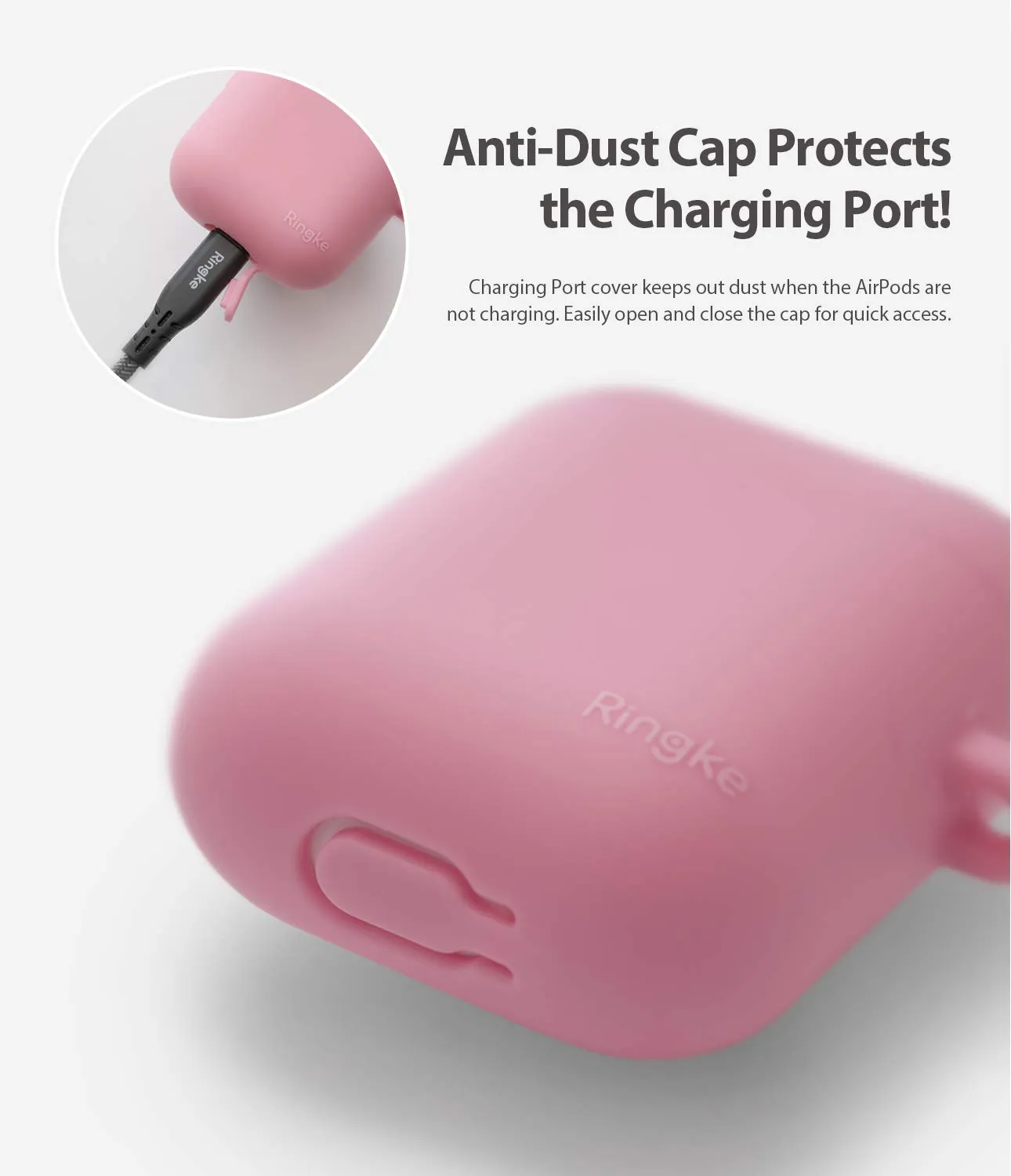 AirPods case (2019) Case Pouch | Silicone - Pink