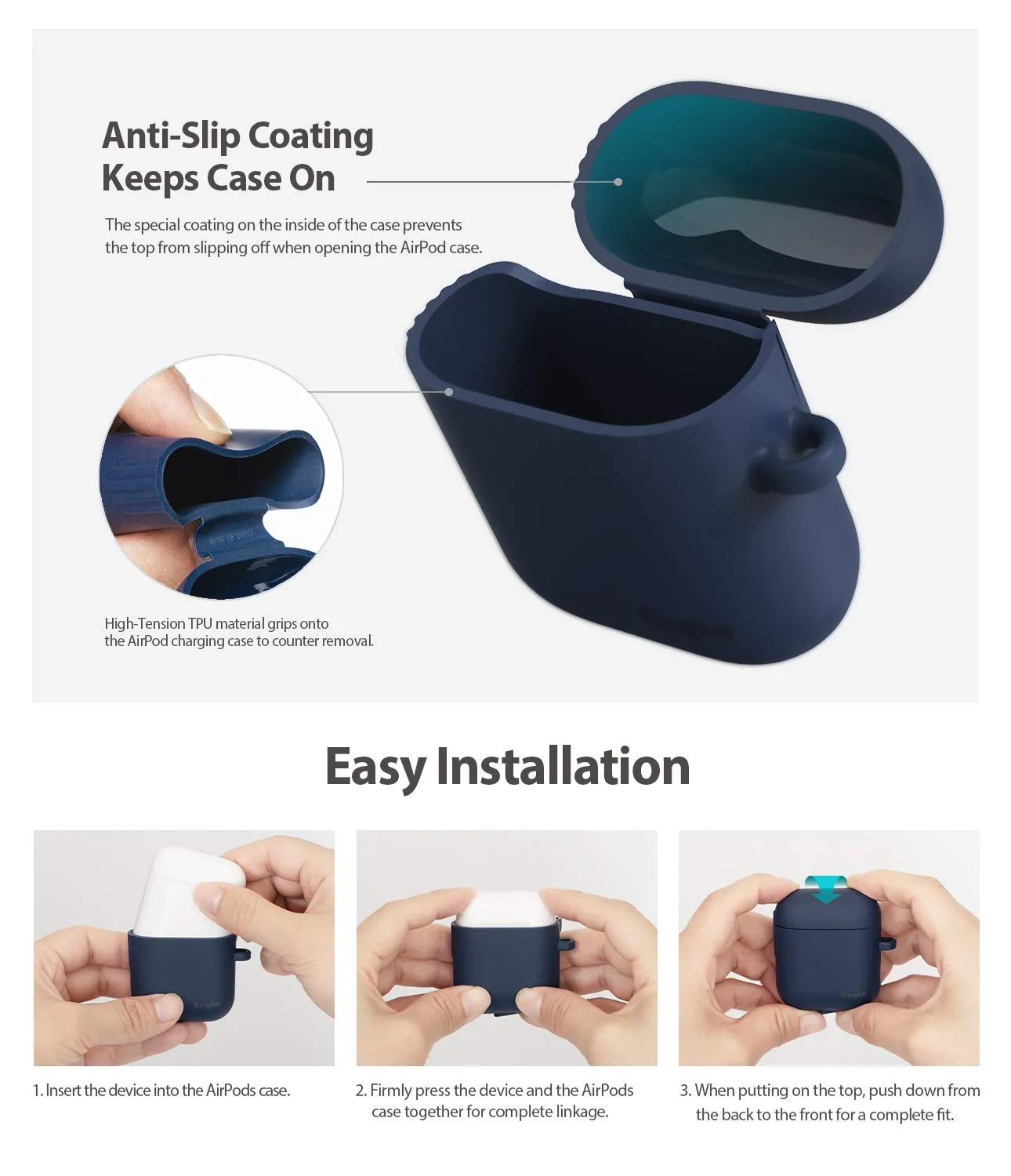 AirPods case (2019) Case Pouch | Silicone - Pink