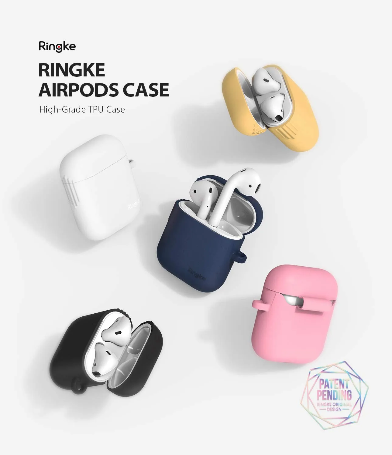 AirPods case (2019) Case Pouch | Silicone - Pink