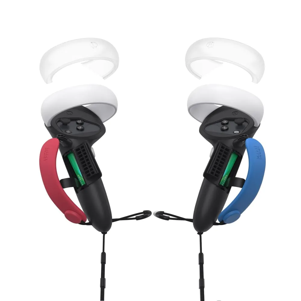 Both Side Controller Grips with Hand Strap for Oculus Quest 2