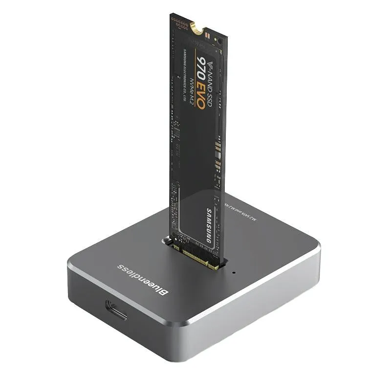 Dual Protocol M.2 Ssd Base for Sata / Nvme Drives Gray