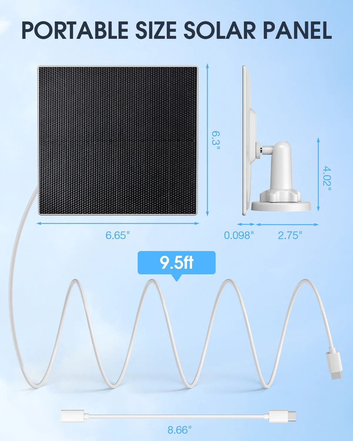 EBL 5W Solar Panel for Wireless Outdoor Security Camera