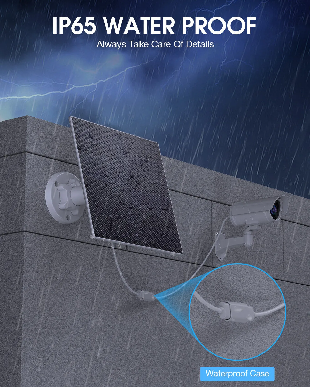 EBL 5W Solar Panel for Wireless Outdoor Security Camera