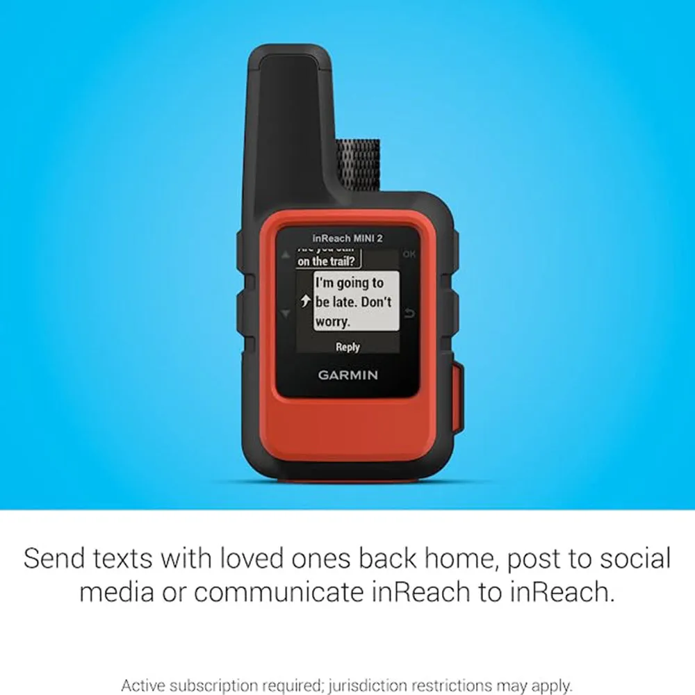 Garmin inReach Mini 2 Flame Red Hiking Handheld Lightweight and Compact Satellite Communicator - 010-02602-00