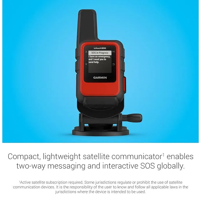 Garmin inReach Mini 2 Marine Bundle Portable Boating Handheld Compact Satellite Communicator - 010-02602-30