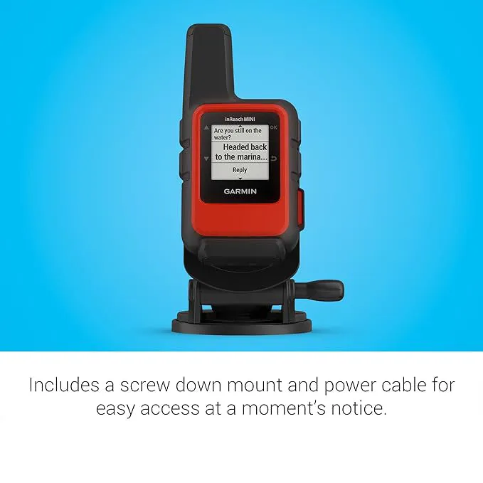 Garmin inReach Mini 2 Marine Bundle Portable Boating Handheld Compact Satellite Communicator - 010-02602-30