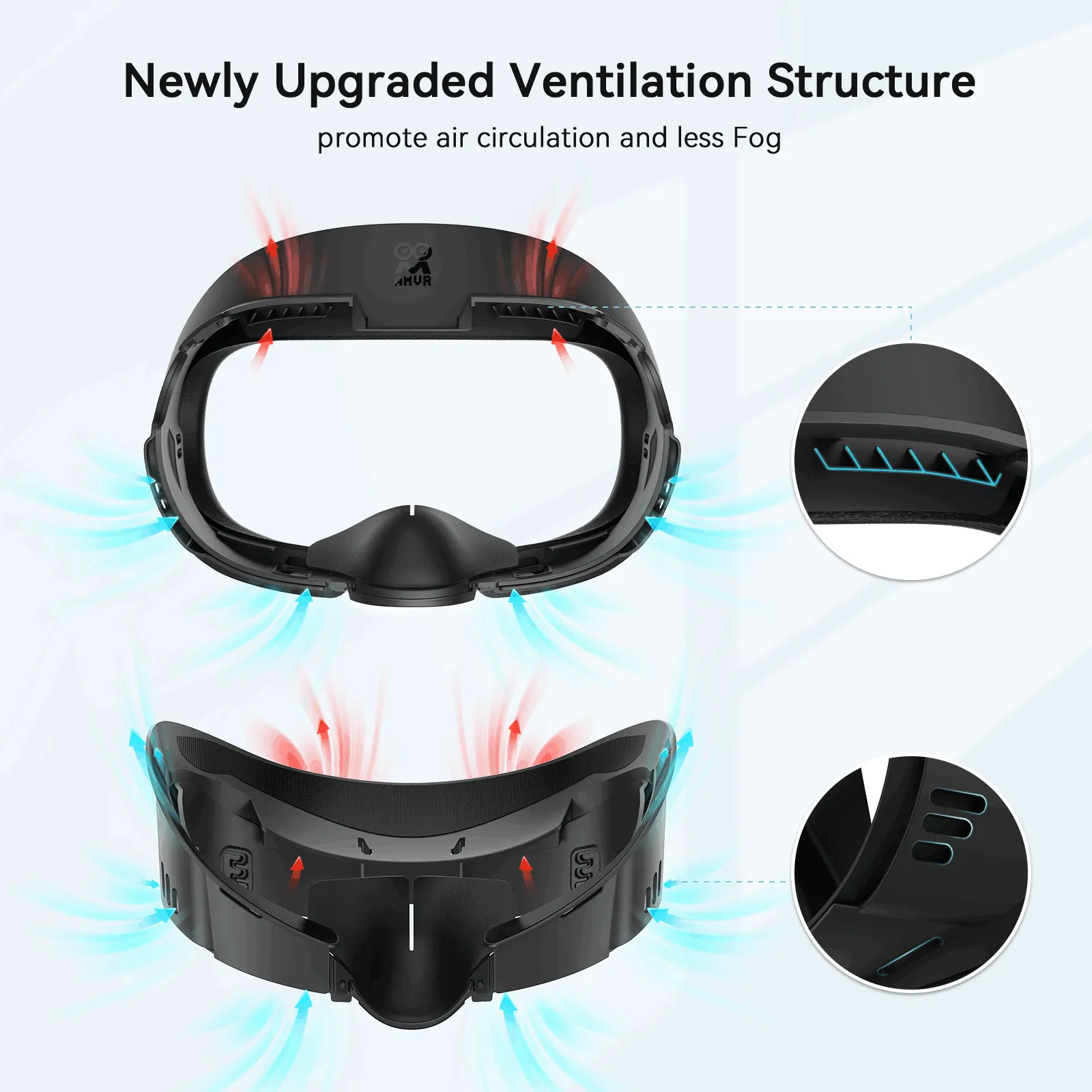 PU Leather Facial Interface for Quest 3 (Q3FC1)