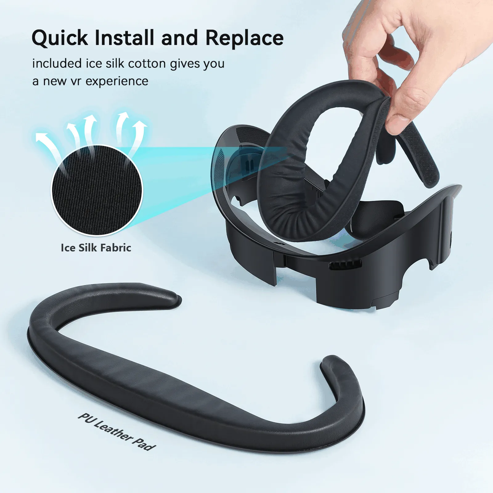 PU Leather Facial Interface for Quest 3 (Q3FC1)