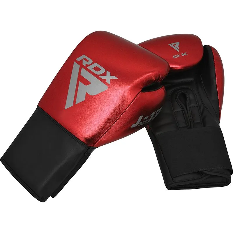 RDX J13 KIDS 8oz Red boxing gloves and focus Pads Set