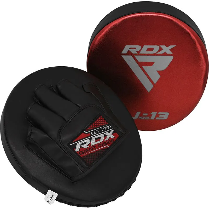 RDX J13 KIDS 8oz Red boxing gloves and focus Pads Set