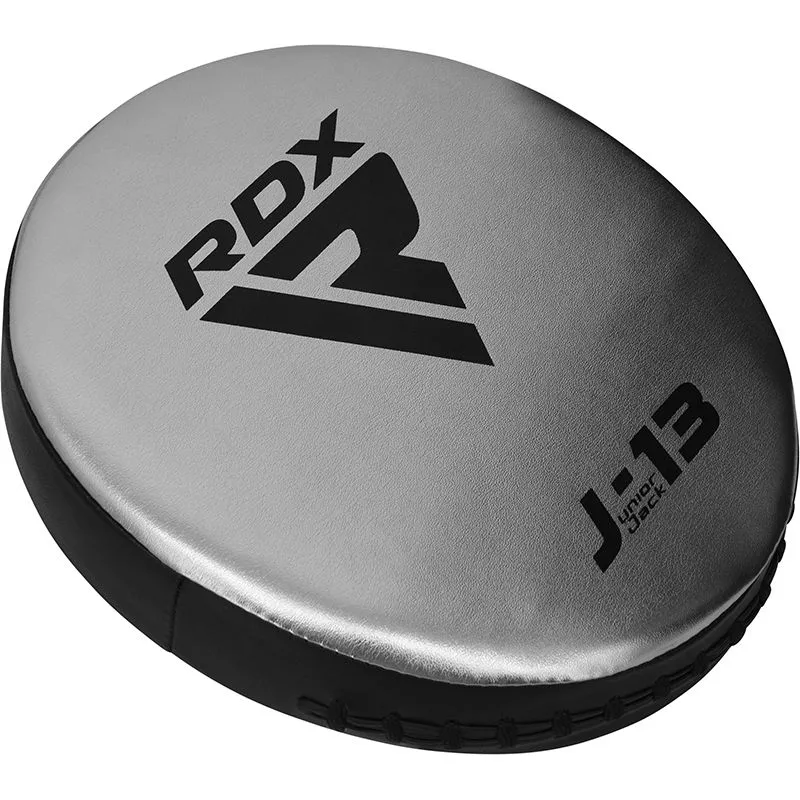 RDX J13 KIDS 8oz SILVER Boxing Gloves & Pads Set