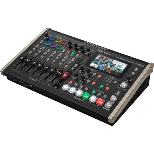 Roland VR-6HD Direct Streaming AV Mixer Bundle with Sony Headphones   Micro Converter & Cable KIT