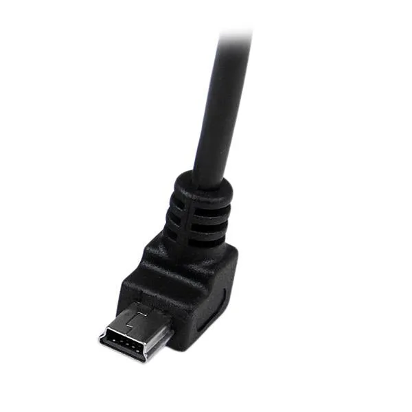Startech.Com Down Angle Mini Usb Cable - 2M - Black - Usb A To Mini Usb B - Usb To Mini Usb Cable - Mini Usb Charger - U
