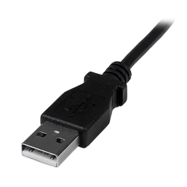 Startech.Com Down Angle Mini Usb Cable - 2M - Black - Usb A To Mini Usb B - Usb To Mini Usb Cable - Mini Usb Charger - U