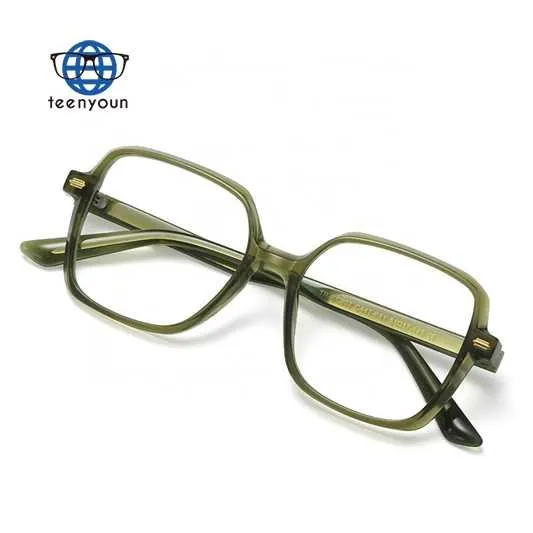Tr90 frame, unisex glasses, women, anti-blue ray glassesنظارات ماركة (Teenyoun) مصنوعة من الكريستال ، إطار مصنوع من Tr90 ، نظارات للجنسين ، نظارات مربعة للرجال والنساء ، نظارات مضادة للأشعة الزرقاء