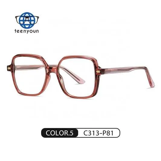 Tr90 frame, unisex glasses, women, anti-blue ray glassesنظارات ماركة (Teenyoun) مصنوعة من الكريستال ، إطار مصنوع من Tr90 ، نظارات للجنسين ، نظارات مربعة للرجال والنساء ، نظارات مضادة للأشعة الزرقاء
