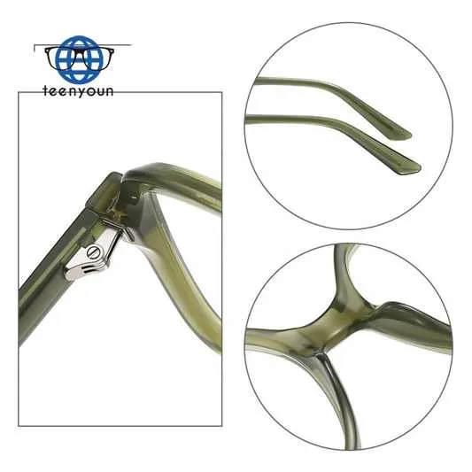 Tr90 frame, unisex glasses, women, anti-blue ray glassesنظارات ماركة (Teenyoun) مصنوعة من الكريستال ، إطار مصنوع من Tr90 ، نظارات للجنسين ، نظارات مربعة للرجال والنساء ، نظارات مضادة للأشعة الزرقاء