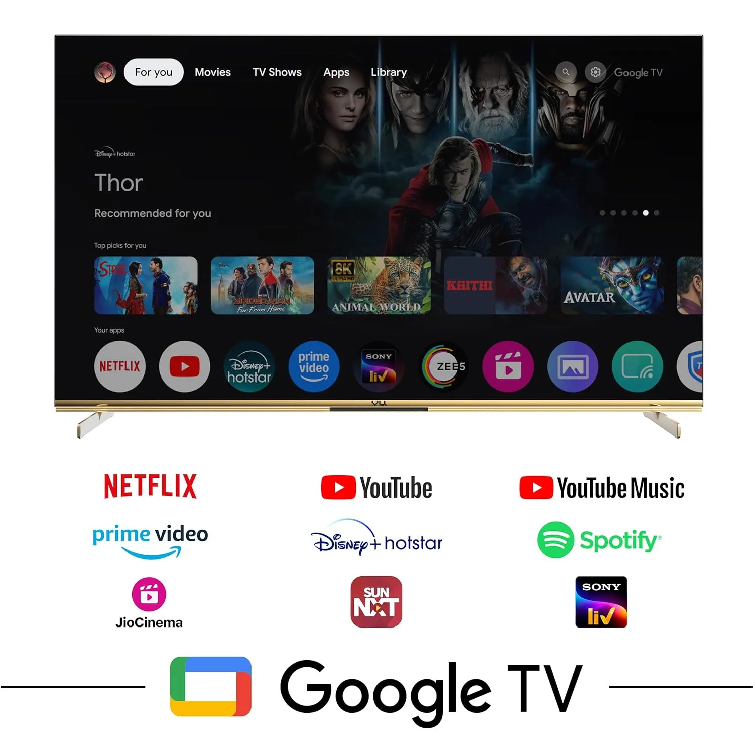 Vu 189cm (75 inches) Masterpiece Frame Series 4K QLED TV 75 MASTERPIECE (Armani Gold) 3 Years Warranty